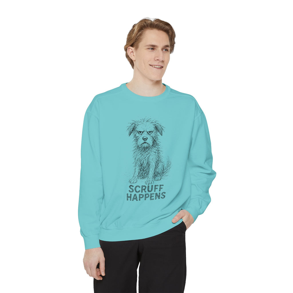 Unisex Dog Lover Sweatshirt, Cute Dog Sweatshirt, Scruff Happens Apparel, Pet Owner Gift, Cozy Casual Wear - Stellar Threadz Studio