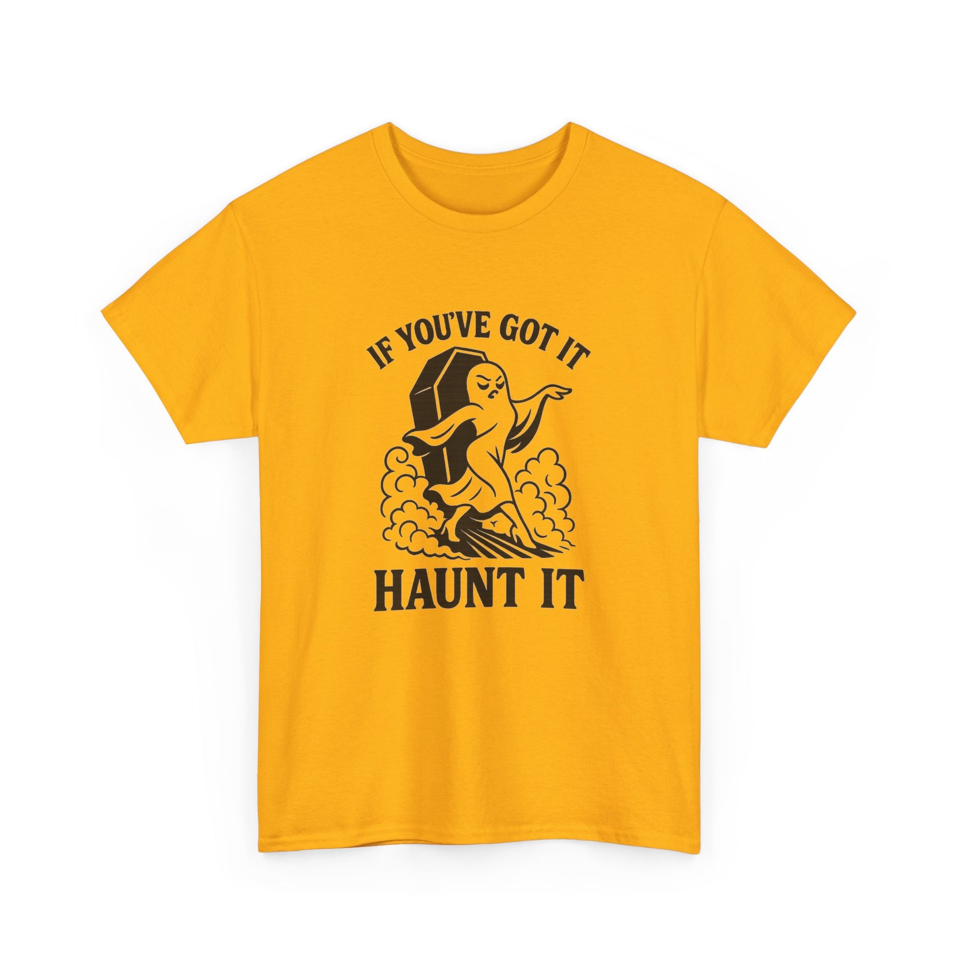 Unisex Haunt It Tee, Funny Ghost T-Shirt, Halloween Apparel, Casual Wear, Gift for Spooky Season, Unisex Cotton Shirt - Stellar Threadz Studio
