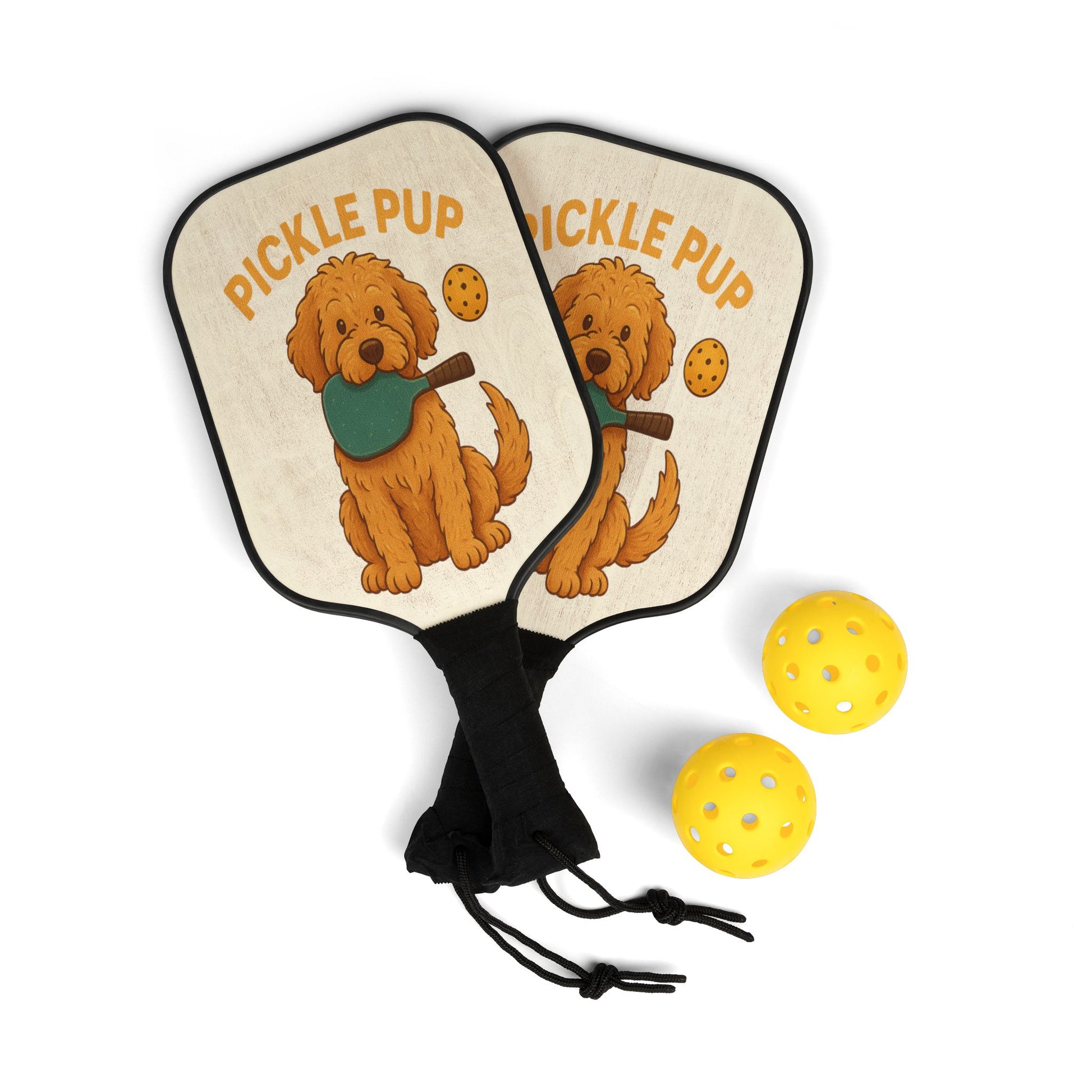 Custom Dog Design Pickleball Paddle Set - Unique Gift for Dog Lovers - Stellar Threadz Studio