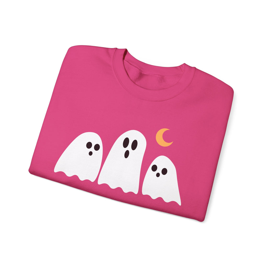 Spooky Ghosts Crewneck Sweatshirt, Cute Halloween Unisex Pullover - Stellar Threadz Studio