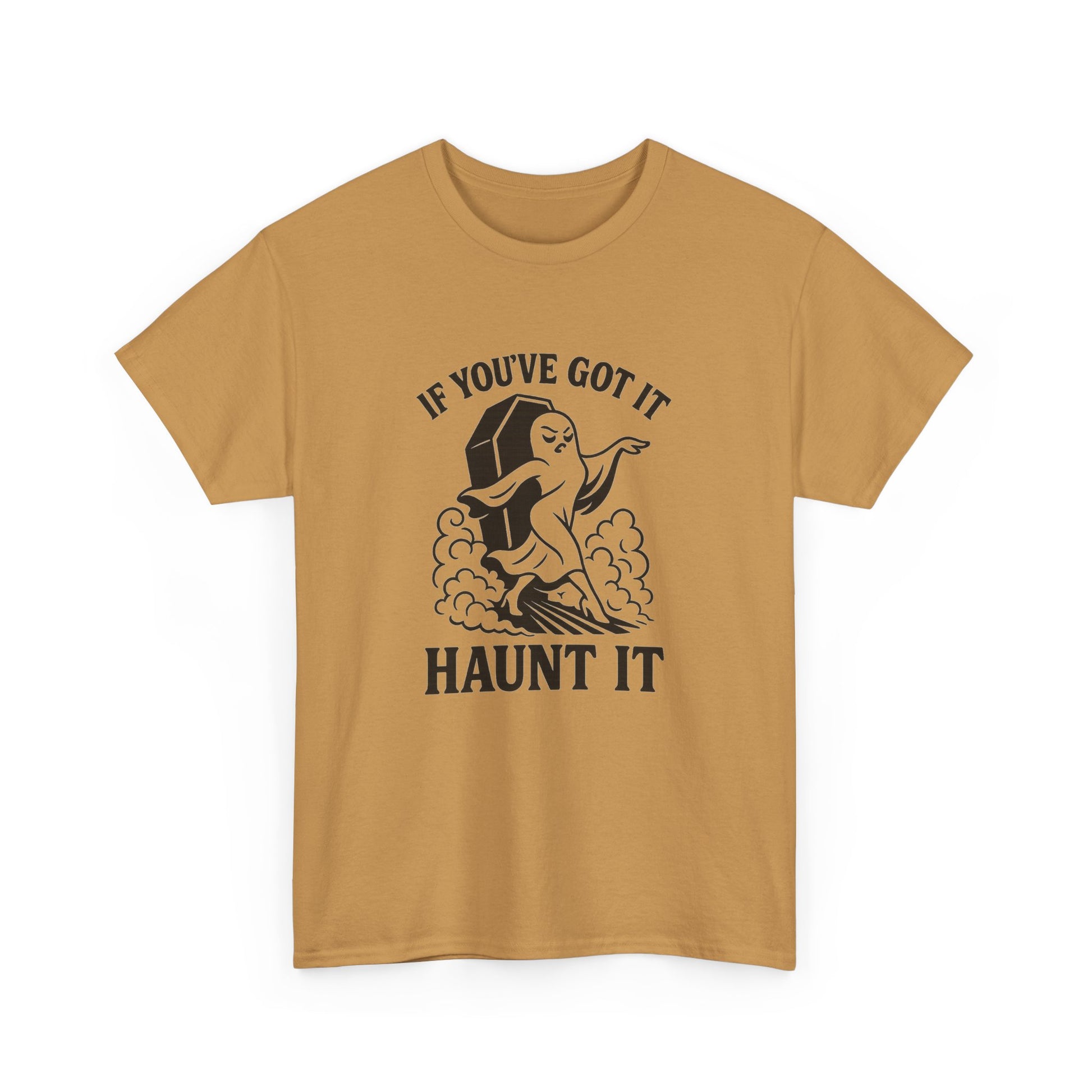 Unisex Haunt It Tee, Funny Ghost T-Shirt, Halloween Apparel, Casual Wear, Gift for Spooky Season, Unisex Cotton Shirt - Stellar Threadz Studio