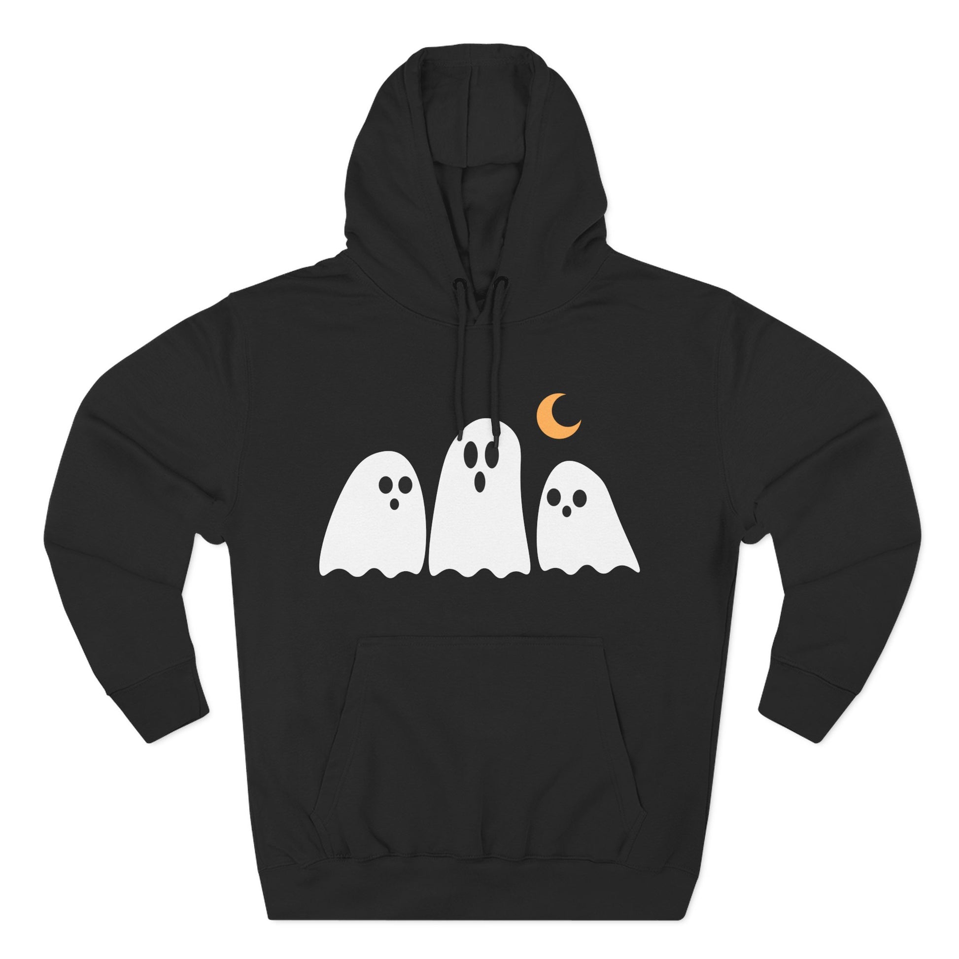 Cozy Fleece Hoodie, Cute Halloween Ghost Sweatshirt, Soft Casual Wear, Fall Outfit, Gift for Friends - Stellar Threadz Studio