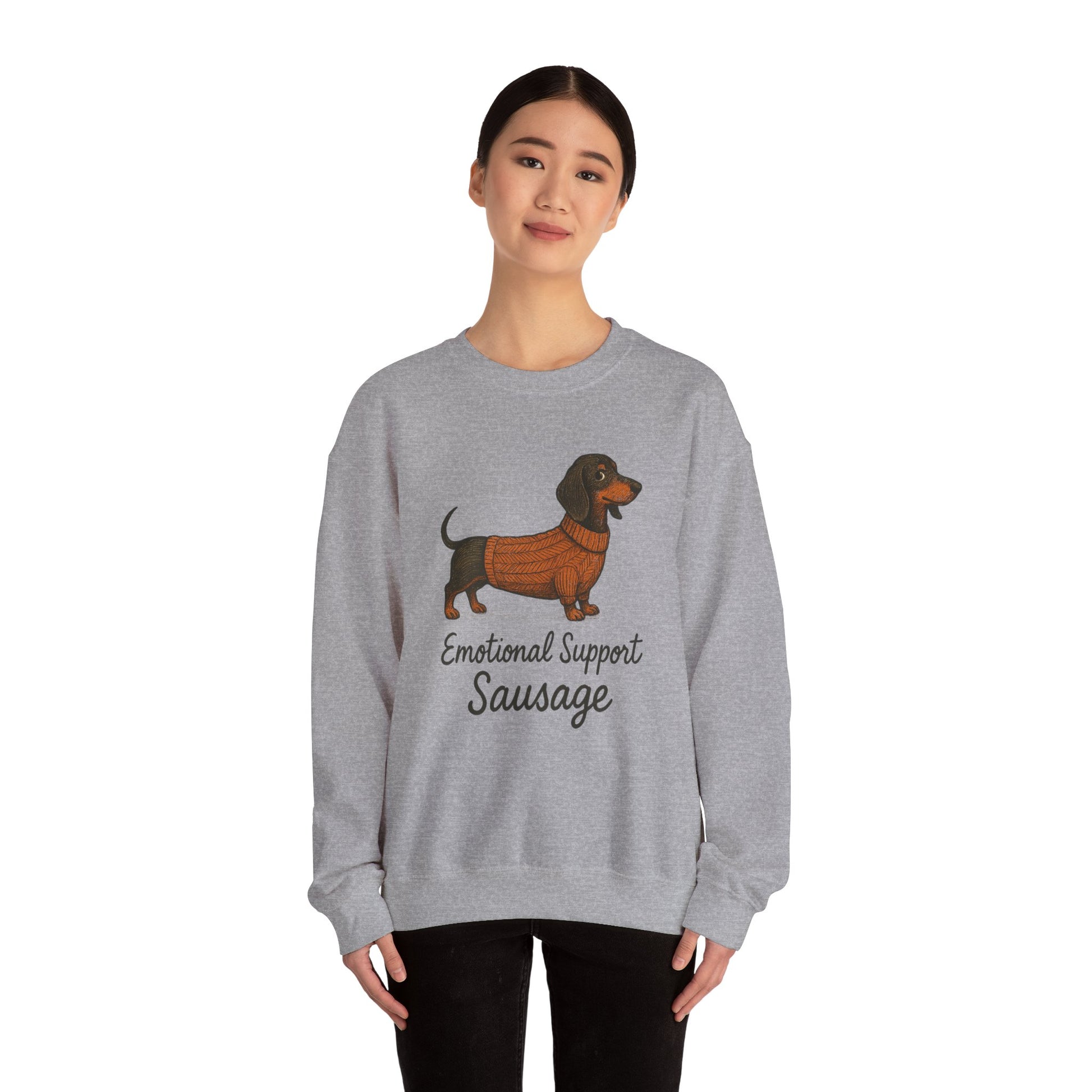 Dachshund Crewneck Sweatshirt - Emotional Support Sausage Design - Stellar Threadz Studio