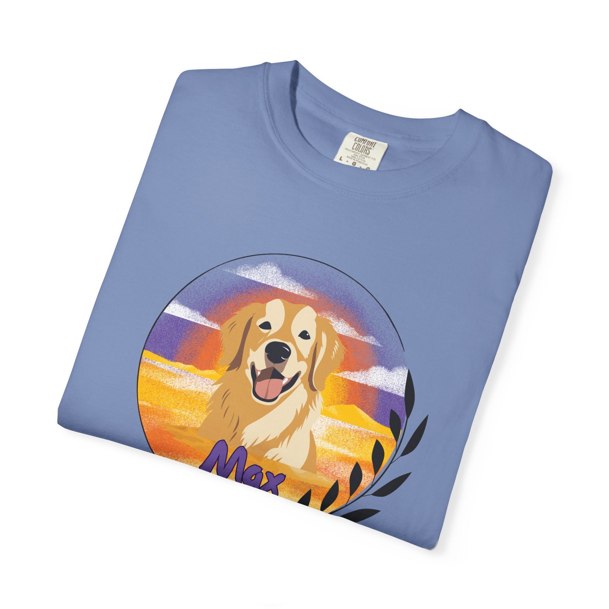 Custom Pet Portrait T-Shirt, Personalized Dog Tee, Garment Dyed Shirt, Gift for Dog Lovers, Cute Animal Apparel, Comfort Colors - Stellar Threadz Studio