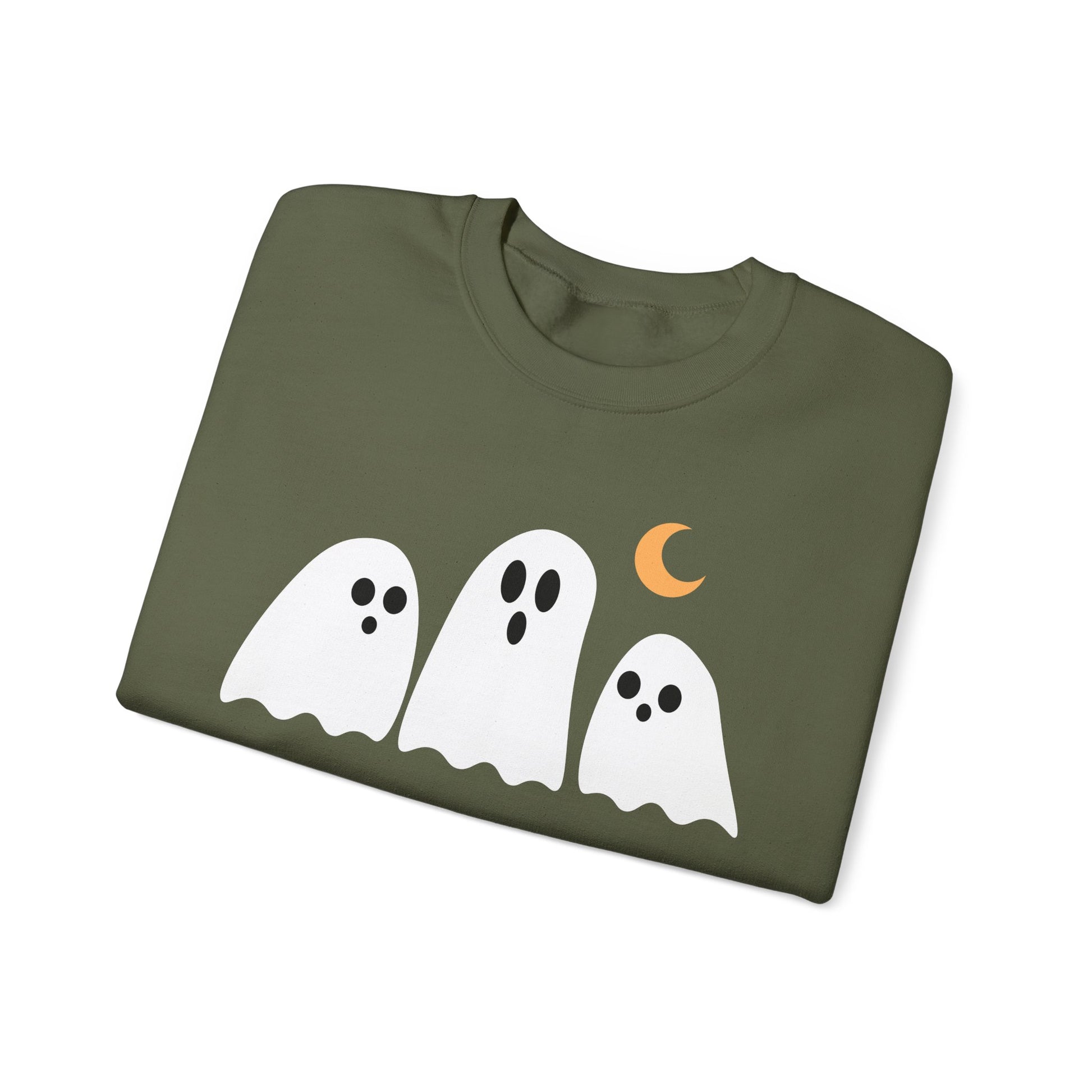 Spooky Ghosts Crewneck Sweatshirt, Cute Halloween Unisex Pullover - Stellar Threadz Studio
