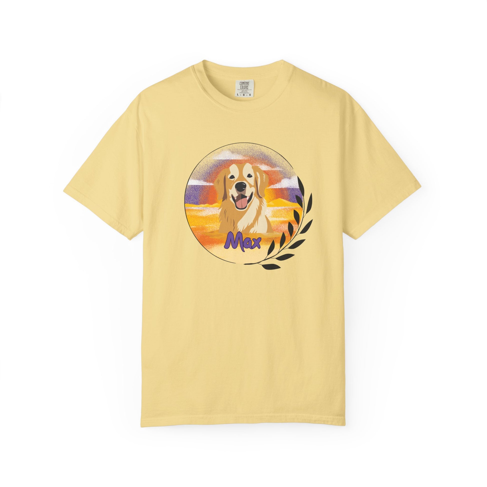Custom Pet Portrait T-Shirt, Personalized Dog Tee, Garment Dyed Shirt, Gift for Dog Lovers, Cute Animal Apparel, Comfort Colors - Stellar Threadz Studio