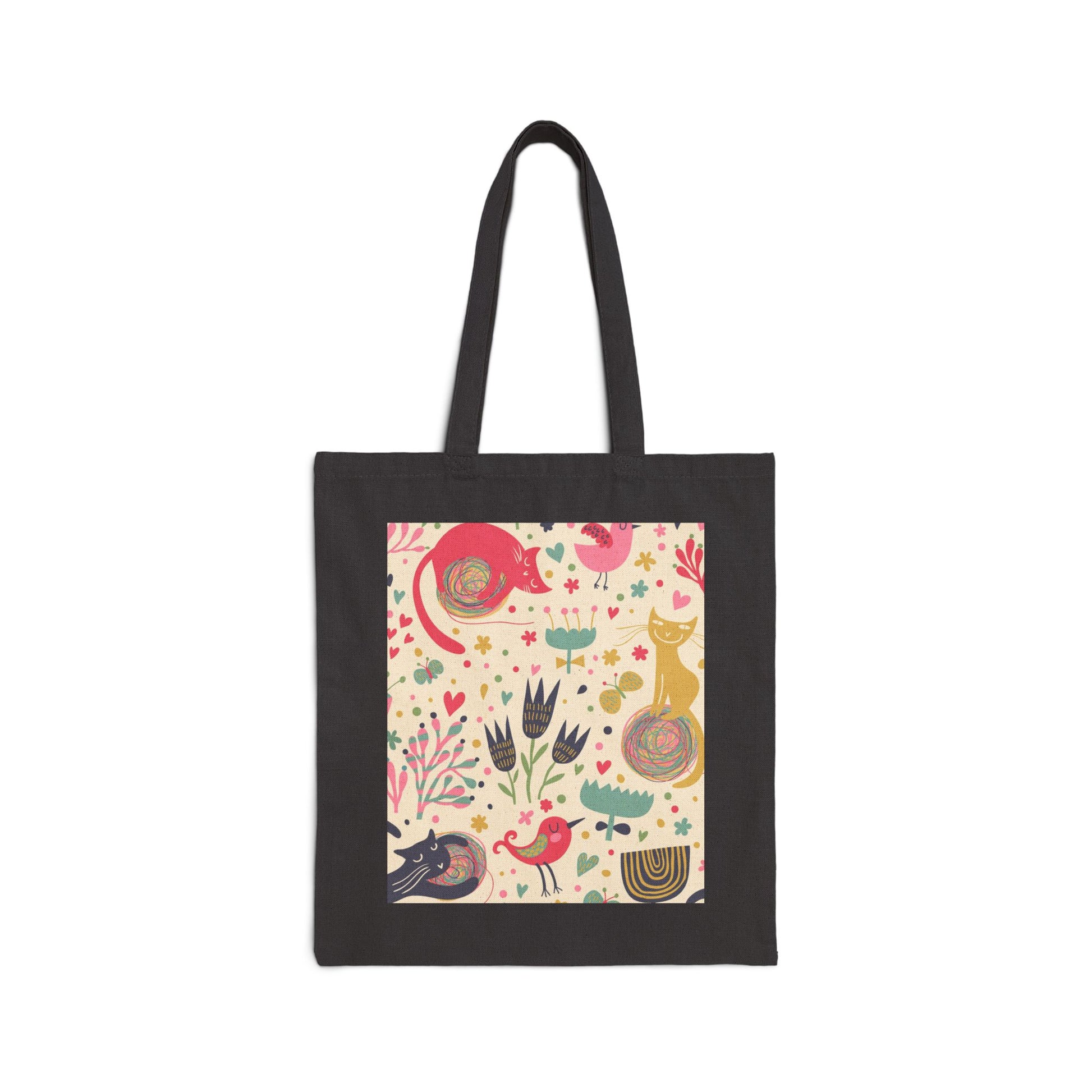 Playful Canvas Tote Bag - Eco-Friendly Animal Design - Stellar Threadz Studio