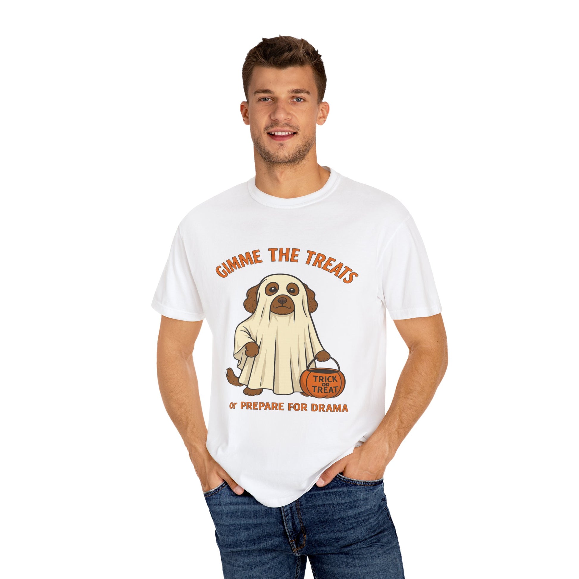 Dog Halloween Treats Unisex T-shirt - Comfort Colors 1717 - Stellar Threadz Studio