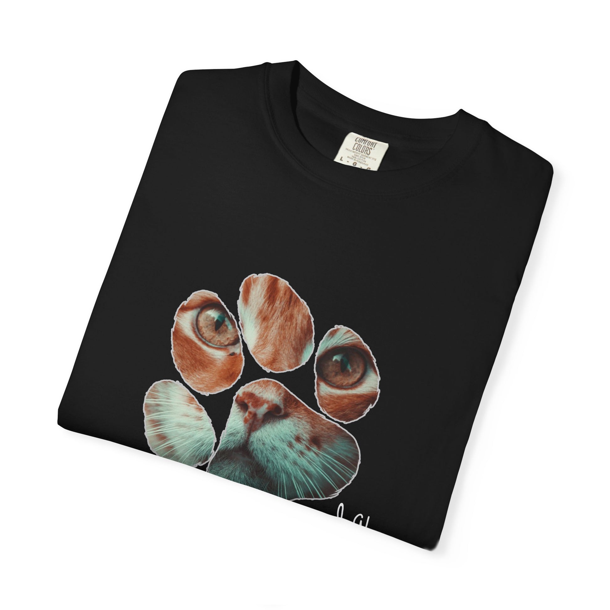 Simba Cat Themed Unisex T-shirt, Garment-Dyed, Pet Lover Gift, Cat Mom Tee, Birthday Shirt, Animal Lover Apparel - Stellar Threadz Studio