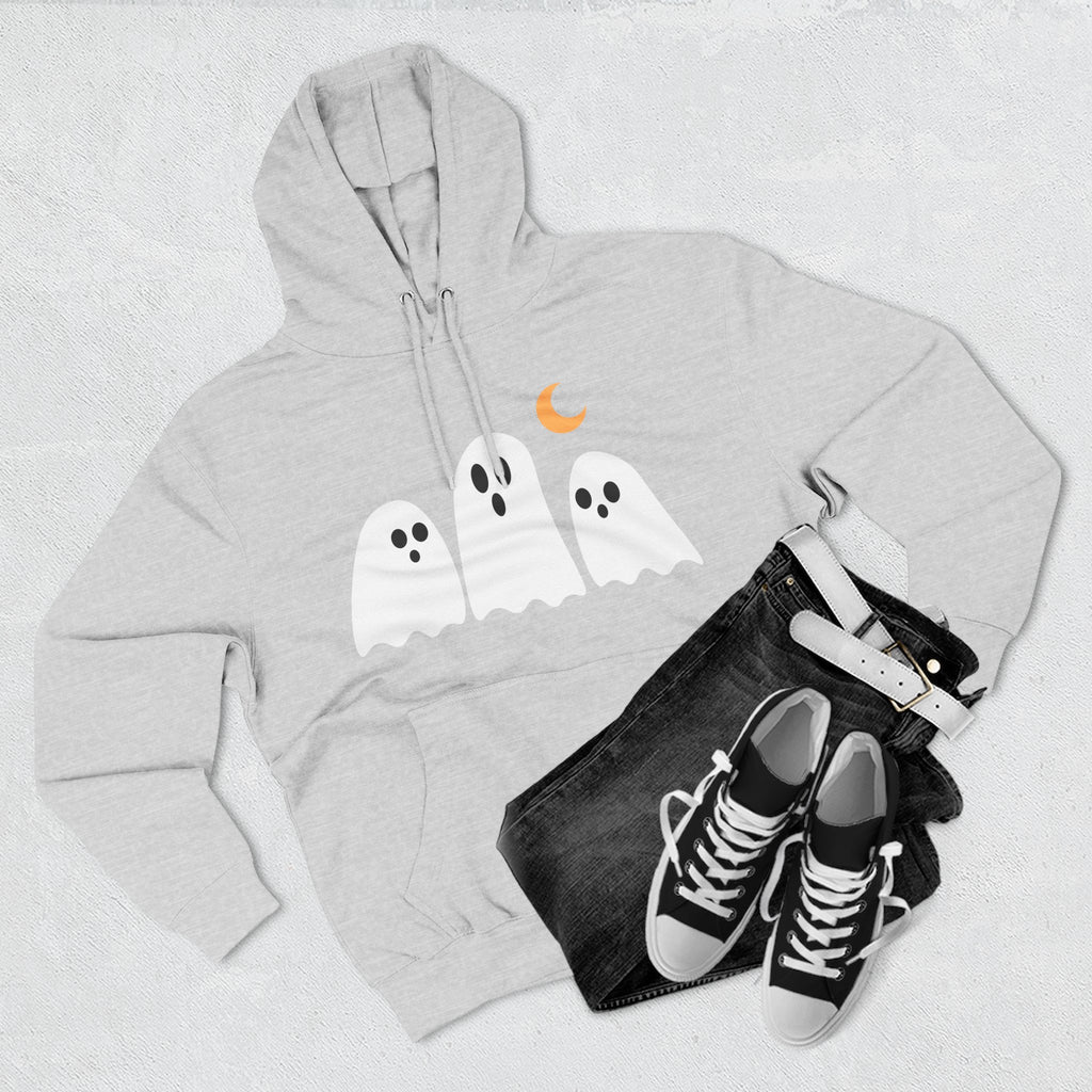 Cozy Fleece Hoodie, Cute Halloween Ghost Sweatshirt, Soft Casual Wear, Fall Outfit, Gift for Friends - Stellar Threadz Studio
