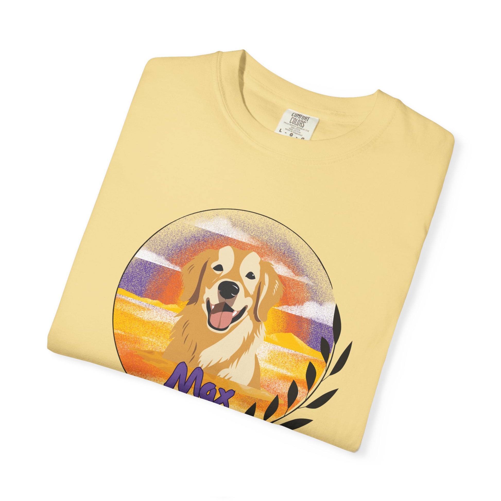 Custom Pet Portrait T-Shirt, Personalized Dog Tee, Garment Dyed Shirt, Gift for Dog Lovers, Cute Animal Apparel, Comfort Colors - Stellar Threadz Studio