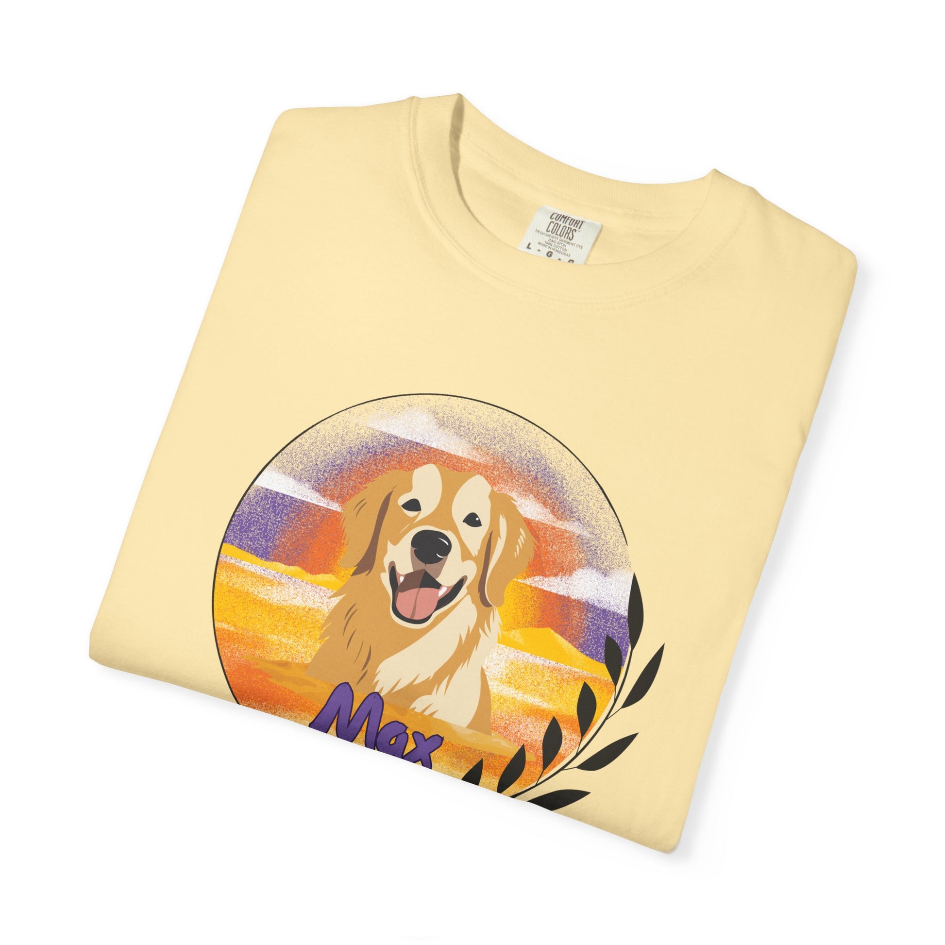 Custom Pet Portrait T-Shirt, Personalized Dog Tee, Garment Dyed Shirt, Gift for Dog Lovers, Cute Animal Apparel, Comfort Colors - Stellar Threadz Studio