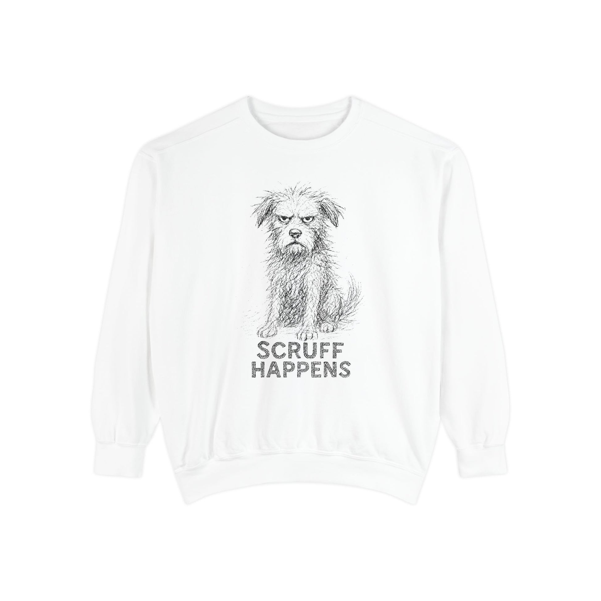 Unisex Dog Lover Sweatshirt, Cute Dog Sweatshirt, Scruff Happens Apparel, Pet Owner Gift, Cozy Casual Wear - Stellar Threadz Studio