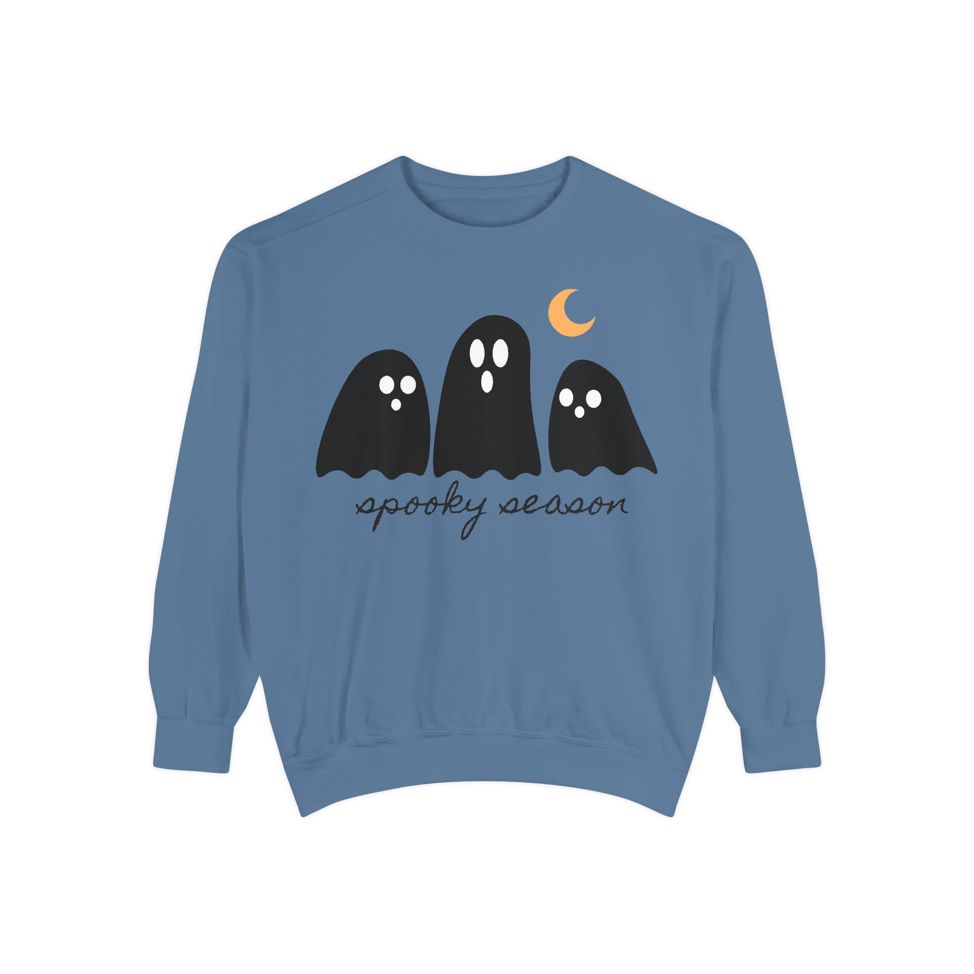 Spooky Season Sweatshirt - Comfort Colors Fall Apparel, Halloween Gift, Casual Layer, Unisex Decor, Ghost Theme, Comfort Colors - Stellar Threadz Studio