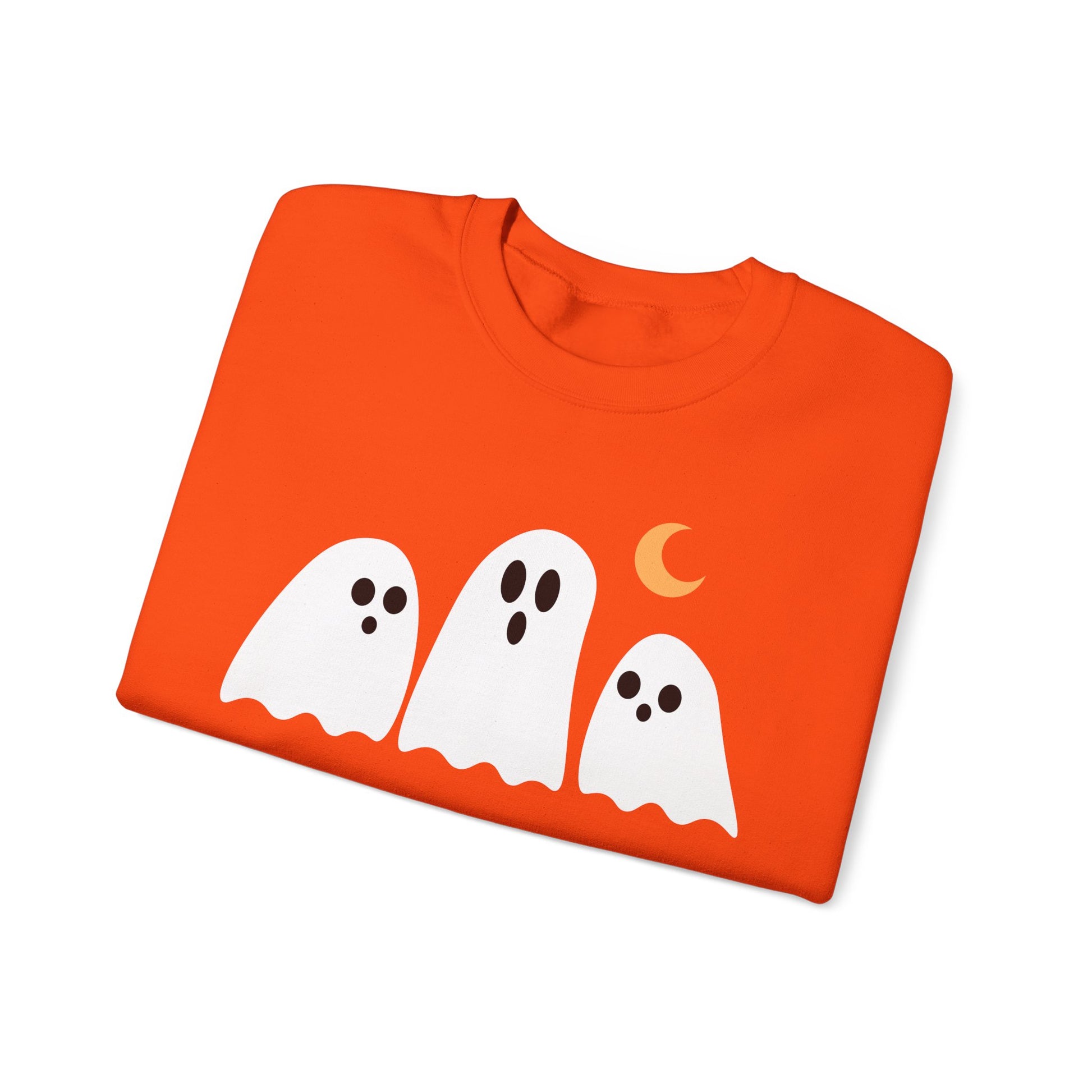 Spooky Ghosts Crewneck Sweatshirt, Cute Halloween Unisex Pullover - Stellar Threadz Studio