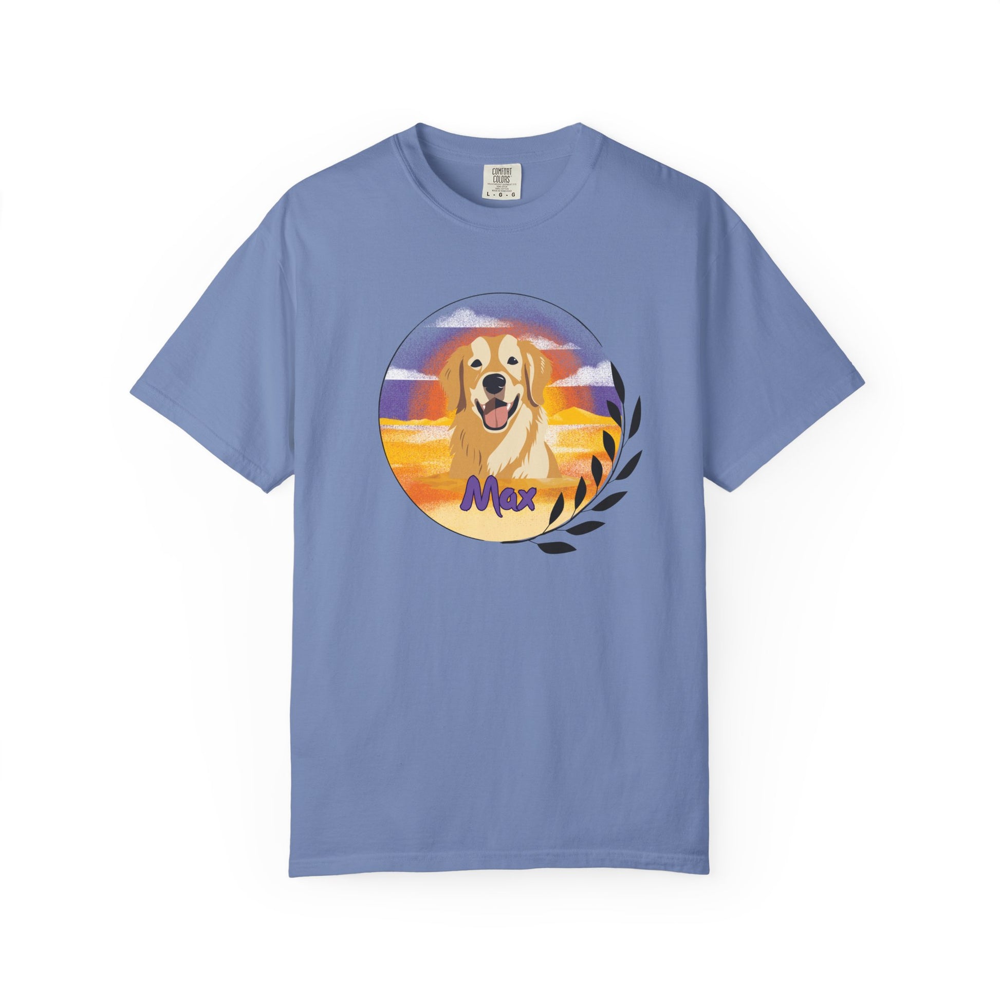 Custom Pet Portrait T-Shirt, Personalized Dog Tee, Garment Dyed Shirt, Gift for Dog Lovers, Cute Animal Apparel, Comfort Colors - Stellar Threadz Studio