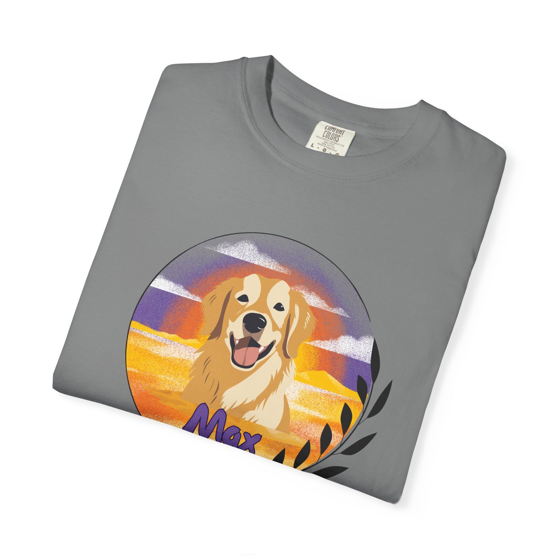 Custom Pet Portrait T-Shirt, Personalized Dog Tee, Garment Dyed Shirt, Gift for Dog Lovers, Cute Animal Apparel, Comfort Colors - Stellar Threadz Studio