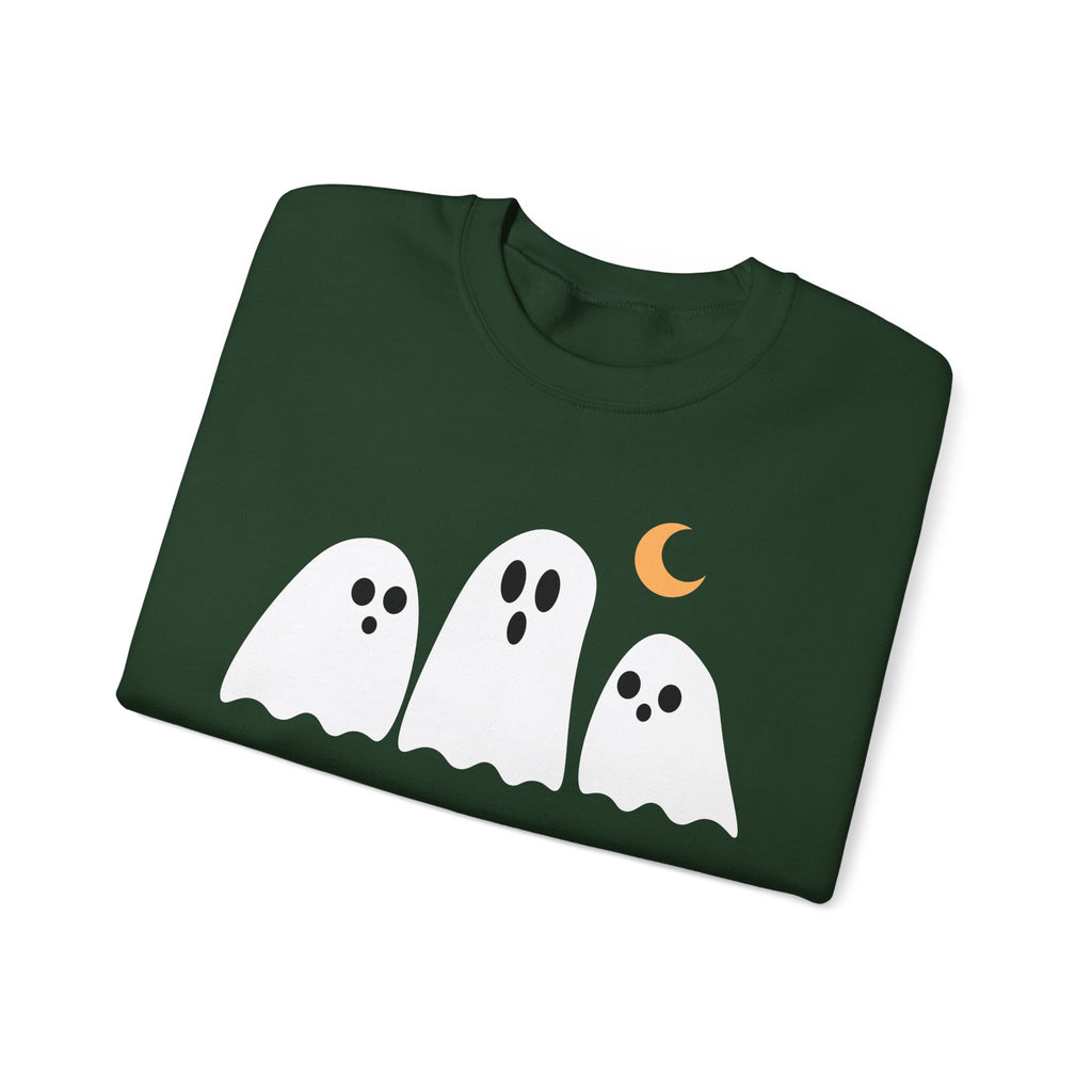 Spooky Ghosts Crewneck Sweatshirt, Cute Halloween Unisex Pullover - Stellar Threadz Studio