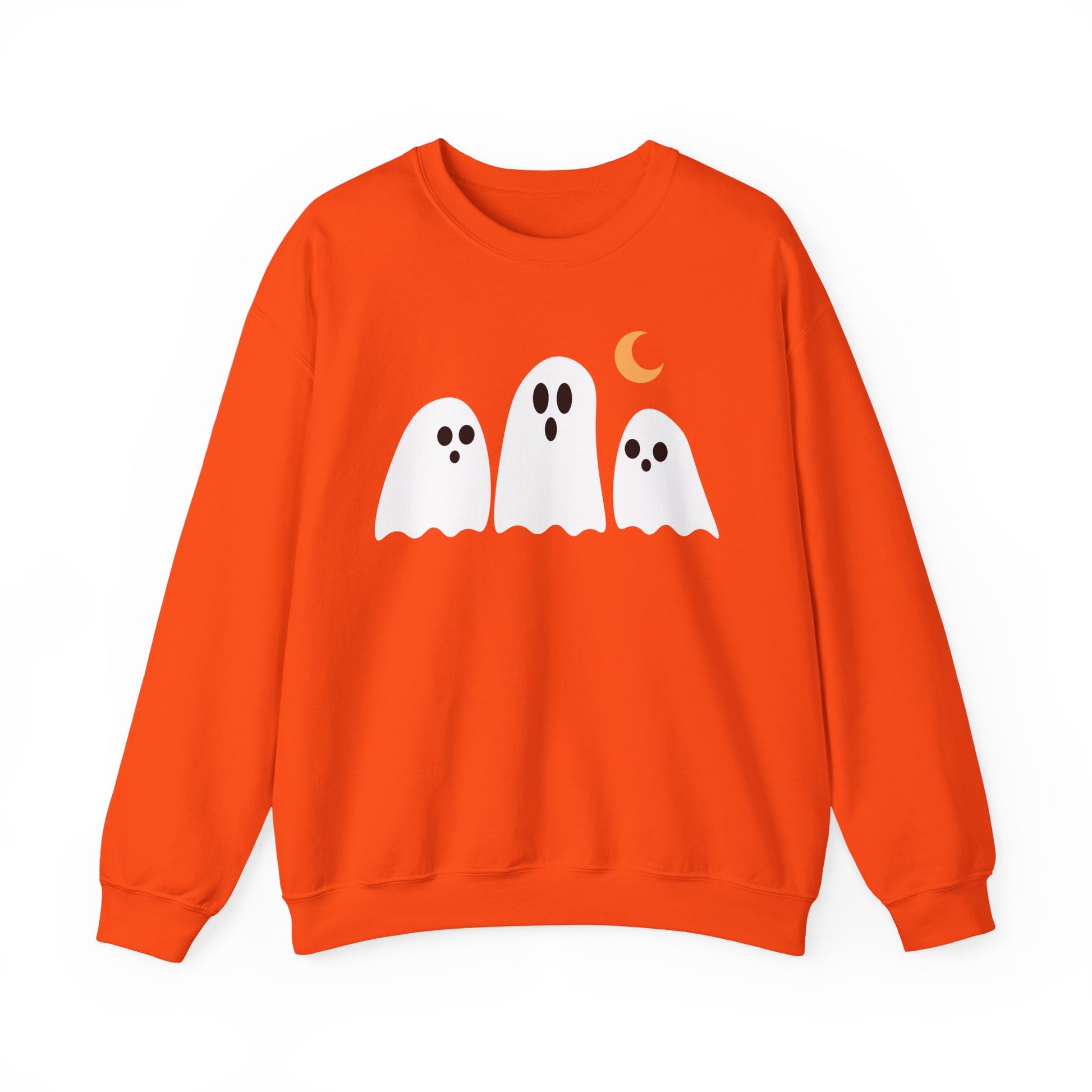 Spooky Ghosts Crewneck Sweatshirt, Cute Halloween Unisex Pullover - Stellar Threadz Studio