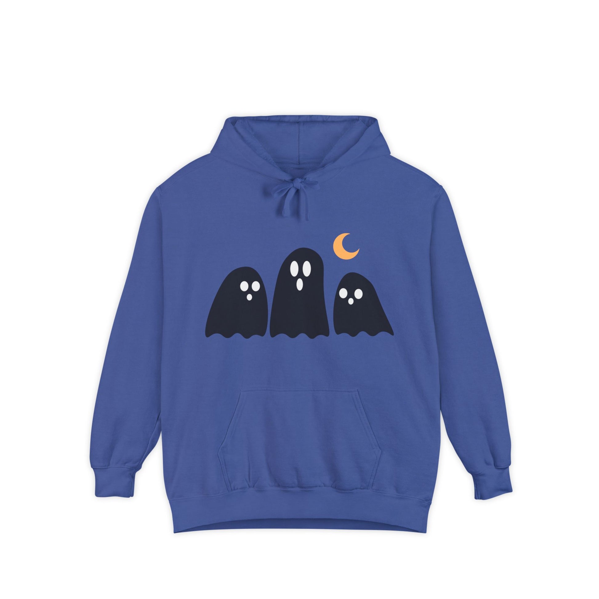 Cute Ghost Graphic Hoodie - Perfect for Halloween, Cozy Layer, Unisex Sweatshirt, Gift for Ghost Lovers, Fall Fashion, Comfort Colors - Stellar Threadz Studio