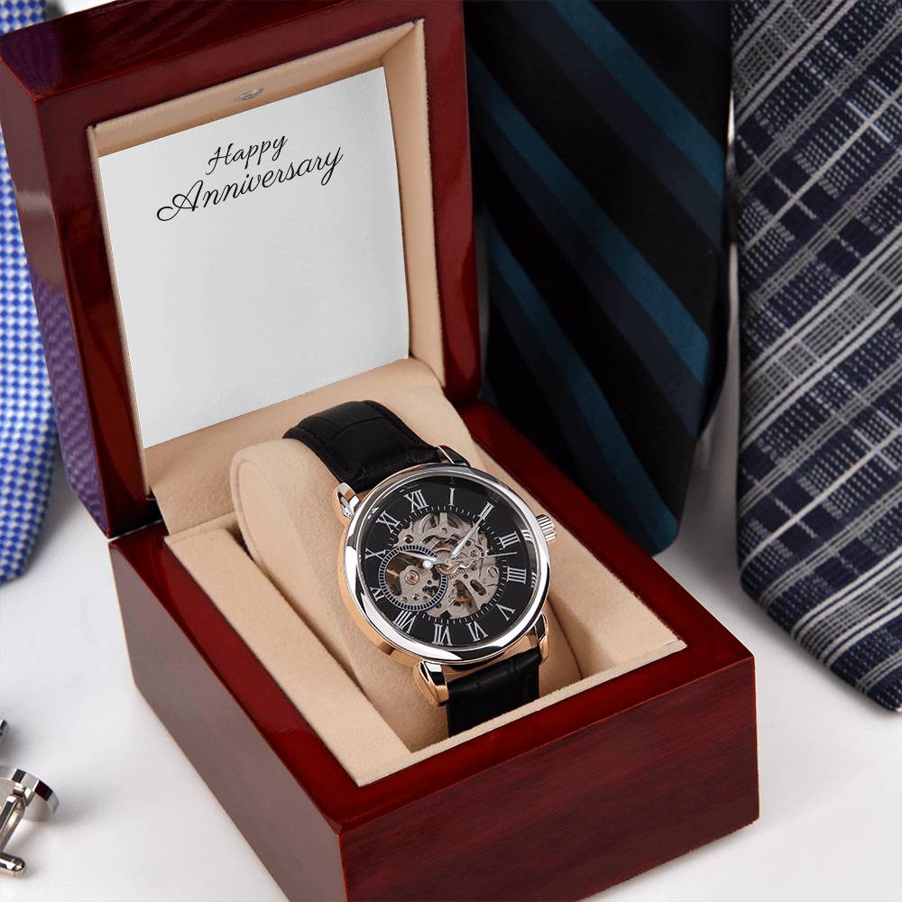 Men's Openwork Watch - Luxury Timepiece, Perfect Gift - Stellar Threadz Studio