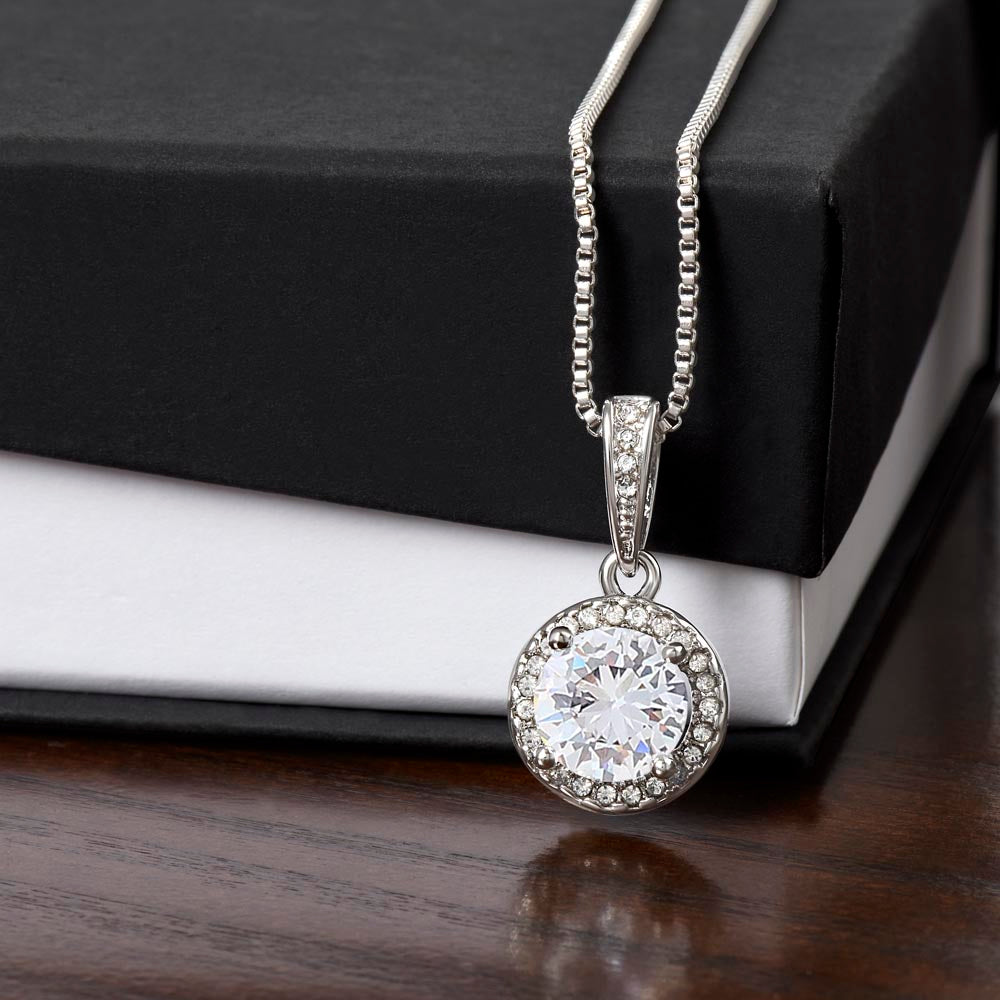 Eternal Hope Necklace, 14K White Gold Finish - Stellar Threadz Studio
