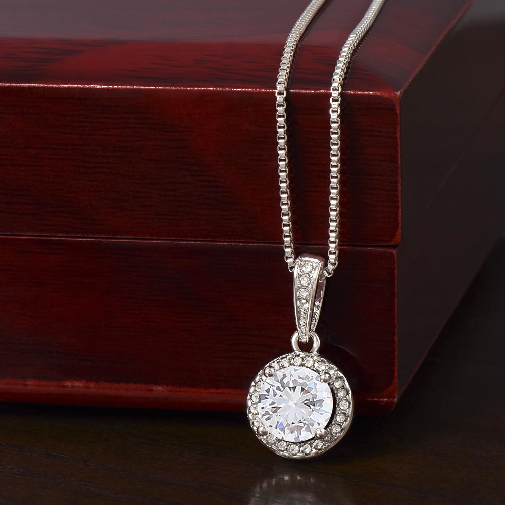 Eternal Hope Necklace, 14K White Gold Finish - Stellar Threadz Studio