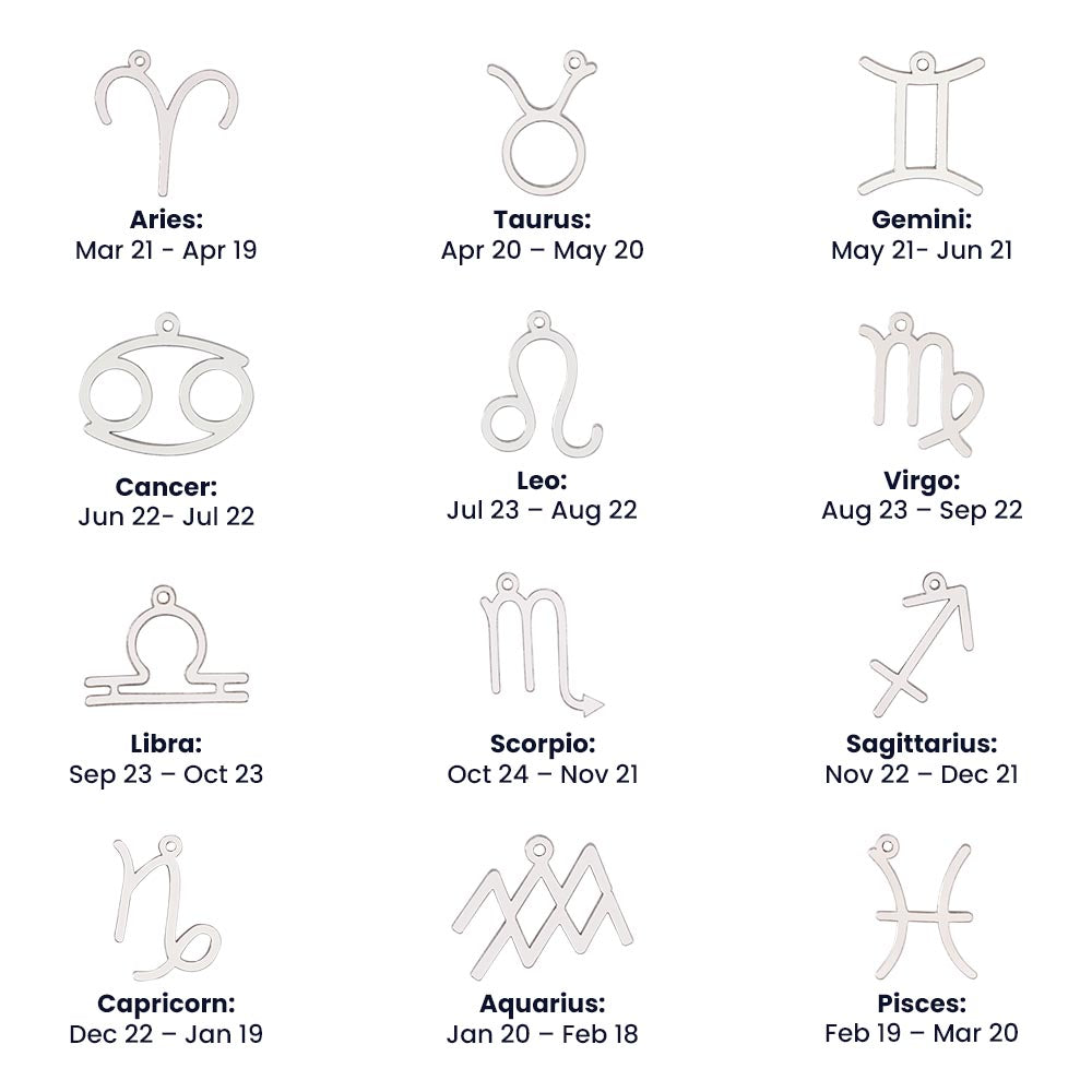 Zodiac Necklace - Custom Astrological Sign Jewelry - Stellar Threadz Studio