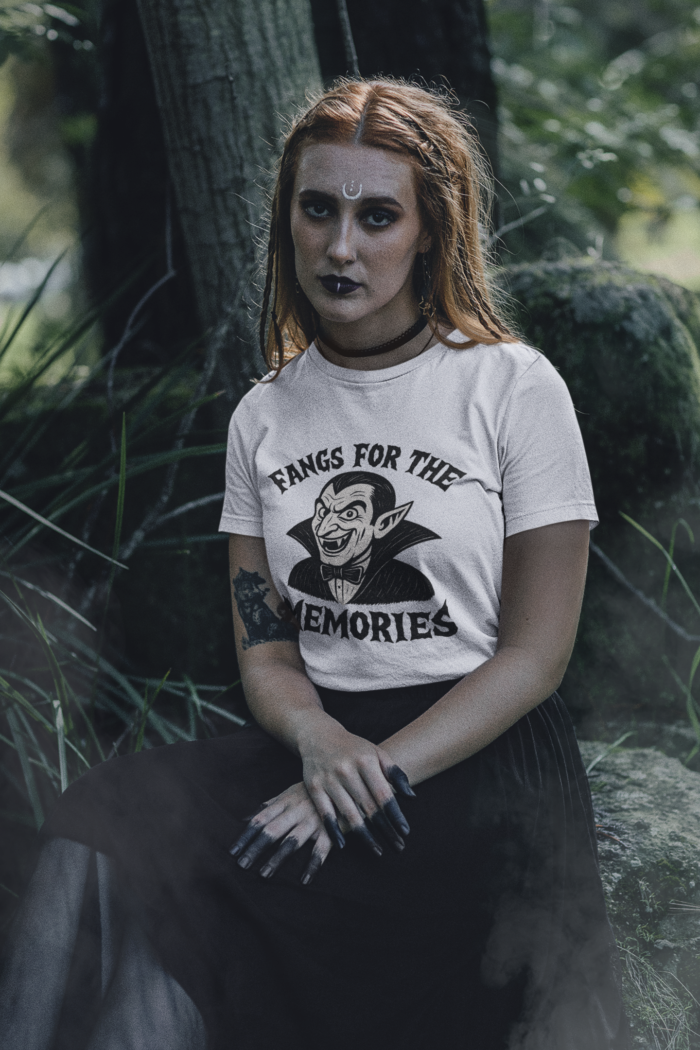 Fangs for the Memories - Frankenstein Halloween Comfort Colors Tee - Stellar Threadz Studio